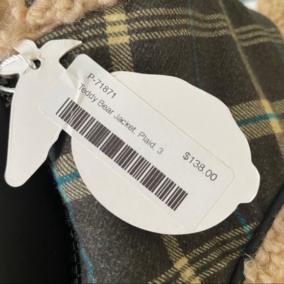 NWT For Love & Lemons Teddy Bear Plaid Coat - 3T - Picture 6 of 6